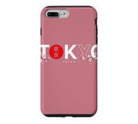 Custodia per iPhone 7 Plus/8 Plus TOKYO GIAPPONE ORIZZONTALE SAKURA CILIEGIO FIORE ROSSO SOLE