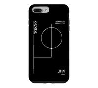 Custodia per iPhone 7 Plus/8 Plus Tokyo Moderna Tokyo Geometrica Città del Giappone Design Arte Semplice Città Coordinate Grafica Latitudini e Latitudini Modalità