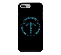 Custodia per iPhone 7 Plus/8 Plus Totem degli attributi tribali della libellula Dashert blu