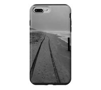 Custodia per iPhone 7 Plus/8 Plus Tracce di sabbia costiera scena cielo nuvoloso