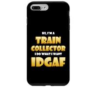 Custodia per iPhone 7 Plus/8 Plus Train Collector IDGAF Costume Vintage Model Train Collection