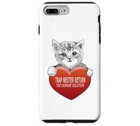Custodia per iPhone 7 Plus/8 Plus Trap Neuter Return (TNR) The Humane Solution gatto cuore amore