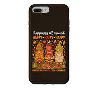 Custodia per iPhone 7 Plus/8 Plus Tre gnomi autunnali Zucca Patch Apple Sidro Mais Autunno