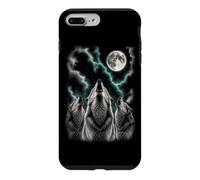 Custodia per iPhone 7 Plus/8 Plus Tre lupi che ululano alla luna Wildlife Wolf Pack Outdoor