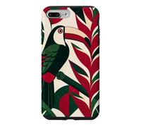 Custodia per iPhone 7 Plus/8 Plus Tucano appollaiato tra i fiori di Heliconia