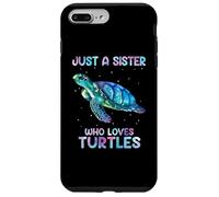 Custodia per iPhone 7 Plus/8 Plus Turtle Watercolor Sea Ocean Just A Sister Who Loves Turtles