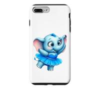 Custodia per iPhone 7 Plus/8 Plus Tutu blu ballerina elefante carino bambino