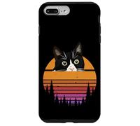 Custodia per iPhone 7 Plus/8 Plus Tuxedo Cat Retro 70s Sunset Vintage Cat Lover