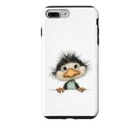 Custodia per iPhone 7 Plus/8 Plus Uccello birichino curioso che sbircia carino animale arte