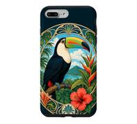 Custodia per iPhone 7 Plus/8 Plus Uccello della giungla Art Nouveau Tucano tropicale