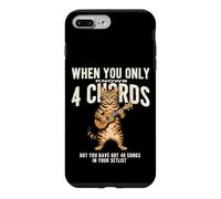 Custodia per iPhone 7 Plus/8 Plus Ukulele divertente gatto quattro accordi musicista
