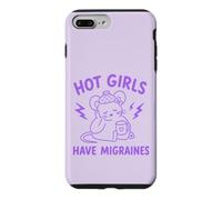 Custodia per iPhone 7 Plus/8 Plus Umorismo dell'emicrania Gatto carino Ragazze calde Mal di testa Umore