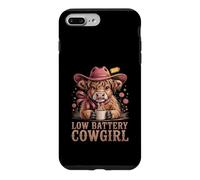 Custodia per iPhone 7 Plus/8 Plus Umorismo occidentale del caffè Cowgirl della batteria scarica