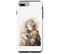 Custodia per iPhone 7 Plus/8 Plus Una donna che indossa un kimono tradizionale giapponese che sogna sogni diurni leggeri e fragili