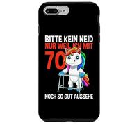 Custodia per iPhone 7 Plus/8 Plus Unicorn 70° Compleanno Per Favore, Niente Invidia - 70 Anni