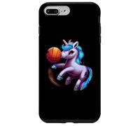 Custodia per iPhone 7 Plus/8 Plus Unicorno Giocare Basket Cool Divertente Unicorni Basket