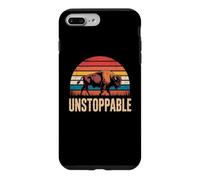 Custodia per iPhone 7 Plus/8 Plus Unstoppable Buffalo Bison Outdoor Vintage Graphic