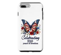 Custodia per iPhone 7 Plus/8 Plus USA 250° Anniversario Celebrate Freedom Patriotic Butterfly