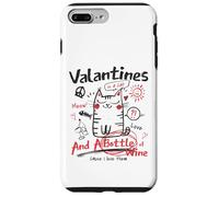 Custodia per iPhone 7 Plus/8 Plus Valentines Is A Cat And A Bottle Of Wine Cause I Love Them
