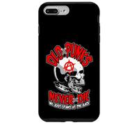 Custodia per iPhone 7 Plus/8 Plus Vecchi punk non muoiono mai punk rock musica mohawk teschio