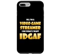 Custodia per iPhone 7 Plus/8 Plus Video Game Streamer IDGAF Costume Gaming IRL Streaming Games