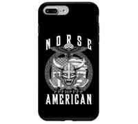 Custodia per iPhone 7 Plus/8 Plus Viking Warrior Norrena USA Bandiera Ascia Corvo Valhalla
