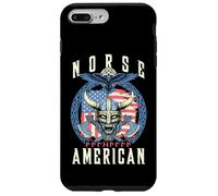 Custodia per iPhone 7 Plus/8 Plus Viking Warrior Norrena USA Bandiera Ascia Corvo Valhalla