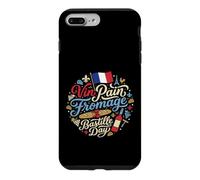 Custodia per iPhone 7 Plus/8 Plus Vin Pain Fromage Bastille Day Cultura francese