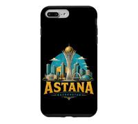 Custodia per iPhone 7 Plus/8 Plus Vintage Astana Kazakistan Viaggio Souvenir Landmark Gift
