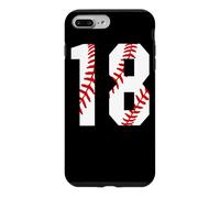 Custodia per iPhone 7 Plus/8 Plus Vintage Baseball Mom #18 Jersey giocatore di baseball numero 18