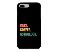 Custodia per iPhone 7 Plus/8 Plus Vintage Cats Caffè Astrologia Amanti