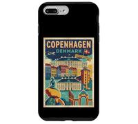 Custodia per iPhone 7 Plus/8 Plus Vintage Copenaghen Danimarca Viaggio Souvenir Città Turistica Regalo