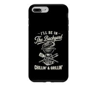Custodia per iPhone 7 Plus/8 Plus Vintage I'll Be In The Backyard Charcoal Grill Master
