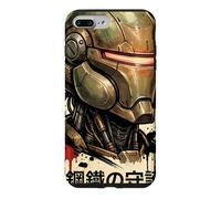 Custodia per iPhone 7 Plus/8 Plus Vintage Mecha Robot Giapponese Kanji Oni Anime Art
