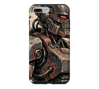 Custodia per iPhone 7 Plus/8 Plus Vintage Mecha Robot Giapponese Kanji Oni Anime Art