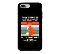 Custodia per iPhone 7 Plus/8 Plus Vintage Pensano che io sia pazzo ma mi piace solo Fox Lover