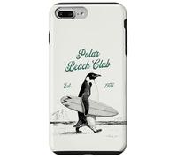 Custodia per iPhone 7 Plus/8 Plus Vintage Polar Beach-Club Pinguino Surfer