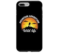 Custodia per iPhone 7 Plus/8 Plus Vintage Retro Mountains Outdoor Wildlife Mountain Adventure