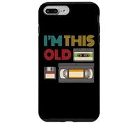 Custodia per iPhone 7 Plus/8 Plus Vintage Retro Style Diskette Video cassette I'm This Old