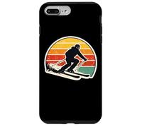 Custodia per iPhone 7 Plus/8 Plus Vintage Tramonto Sciatore Silhouette Retro Sci Amante Arte
