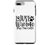 Custodia per iPhone 7 Plus/8 Plus Voglio solo accarezzare i gatti I Love Feline Pals