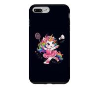 Custodia per iPhone 7 Plus/8 Plus Volano da badminton unicorno arcobaleno Kawaii ragazze