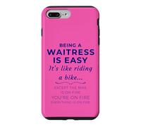 Custodia per iPhone 7 Plus/8 Plus Waitress Life Being a Server is Easy Funny Waiter Citazione