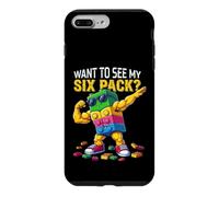Custodia per iPhone 7 Plus/8 Plus Want To See MY Six Pack Funny Blocks Bricks Master Builder