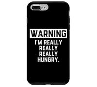 Custodia per iPhone 7 Plus/8 Plus WARNING: I'm Really Really Really Hungry Funny Food Dad Joke