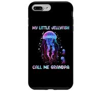 Custodia per iPhone 7 Plus/8 Plus Watercolor Fish Sea My Little Jellyfish Call Me Grandpa