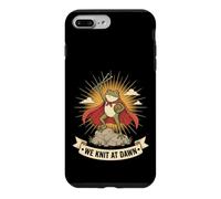 Custodia per iPhone 7 Plus/8 Plus We Knit At Dawn Funny Knitting Frog Supereroe