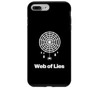 Custodia per iPhone 7 Plus/8 Plus Web of Lies, umorismo a forma di ragno, design minimale e spettrale per Halloween