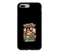 Custodia per iPhone 7 Plus/8 Plus Weekend Inizia Mercoledi Design Divertente Gatto