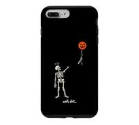 Custodia per iPhone 7 Plus/8 Plus Well Shit Funny Halloween Skeleton Holding Balloon Bones